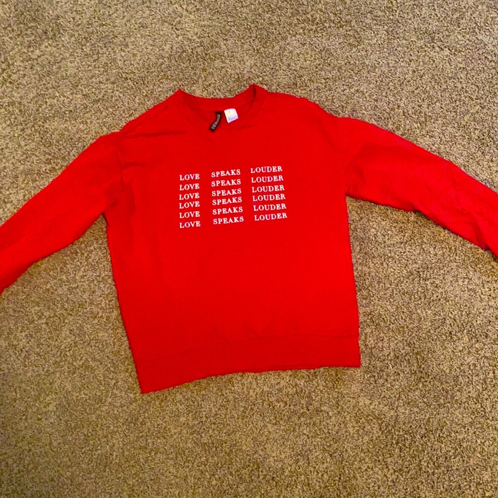 Love speaks louder crewneck